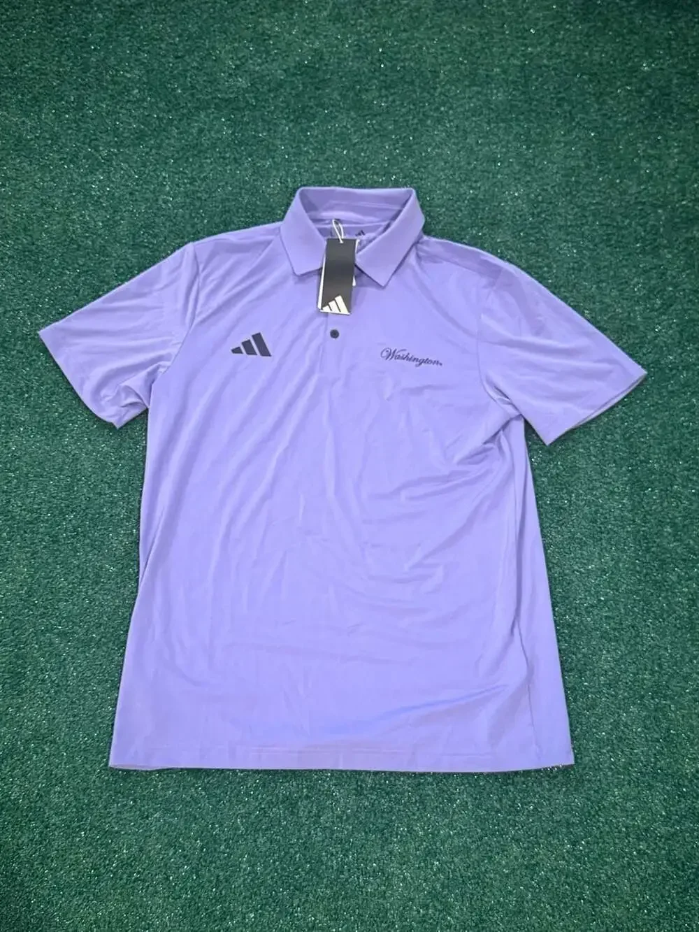 Adidas Men's Script Washington Huskies Ultimate365 Solid Polo